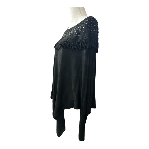 WHBM Beaded Tassel Poncho - Picture 5 of 9
